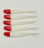 (5pk) Bloody Nose GLOW 4” Split Tail