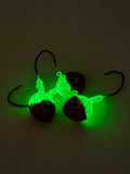 (3pk) Bloody Nose GLOW Walleye Jig Heads