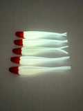 (5pk) Bloody Nose GLOW 4” Tracer Shad